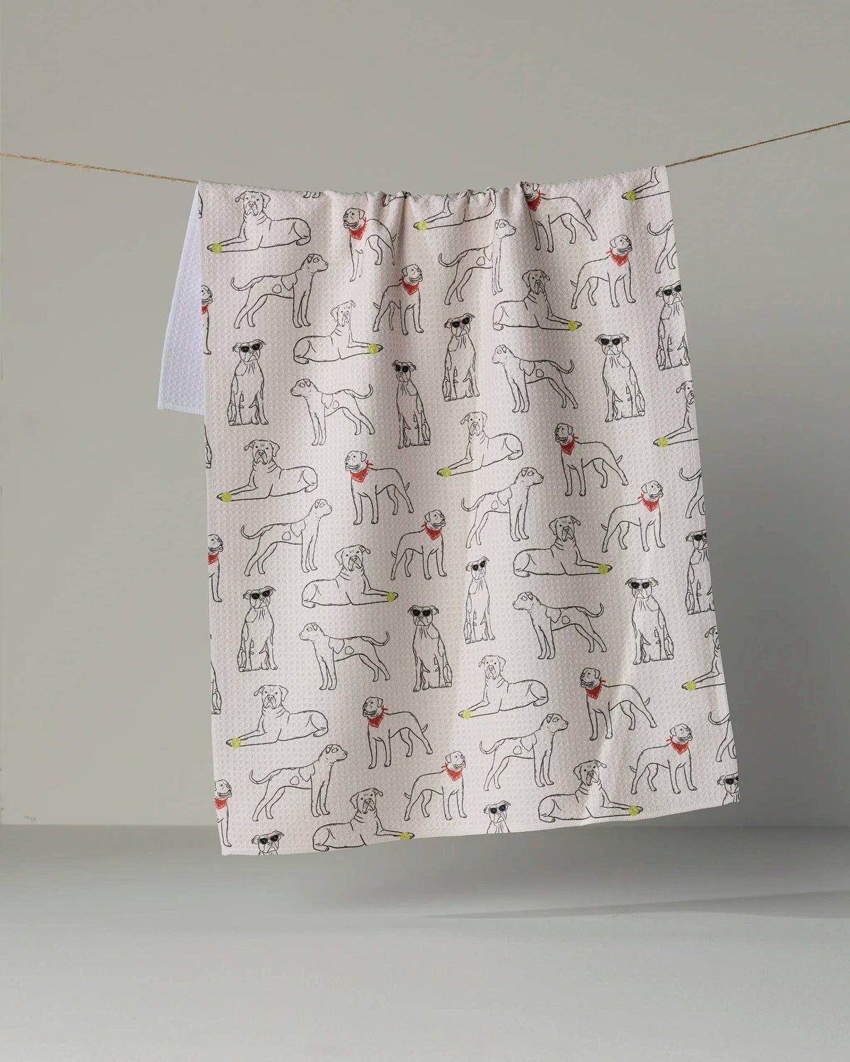 Geometry - Bulldog Buddies Tea Towel