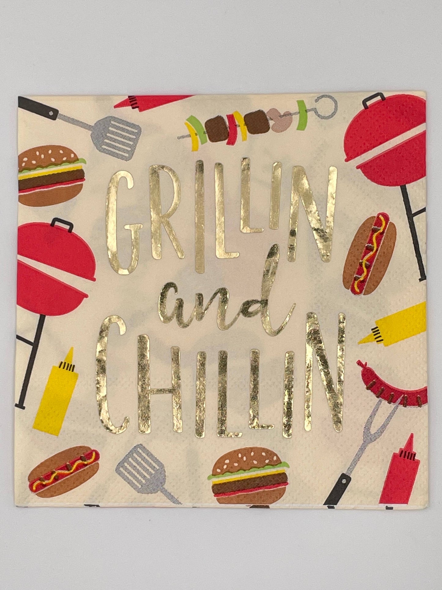 Grillin and Chillin Funny Cocktail Napkins