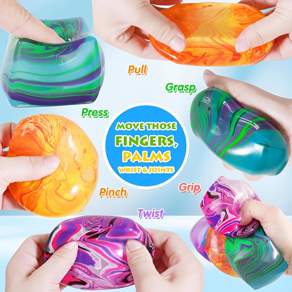 2" Marble Swirl Squishy Cubes