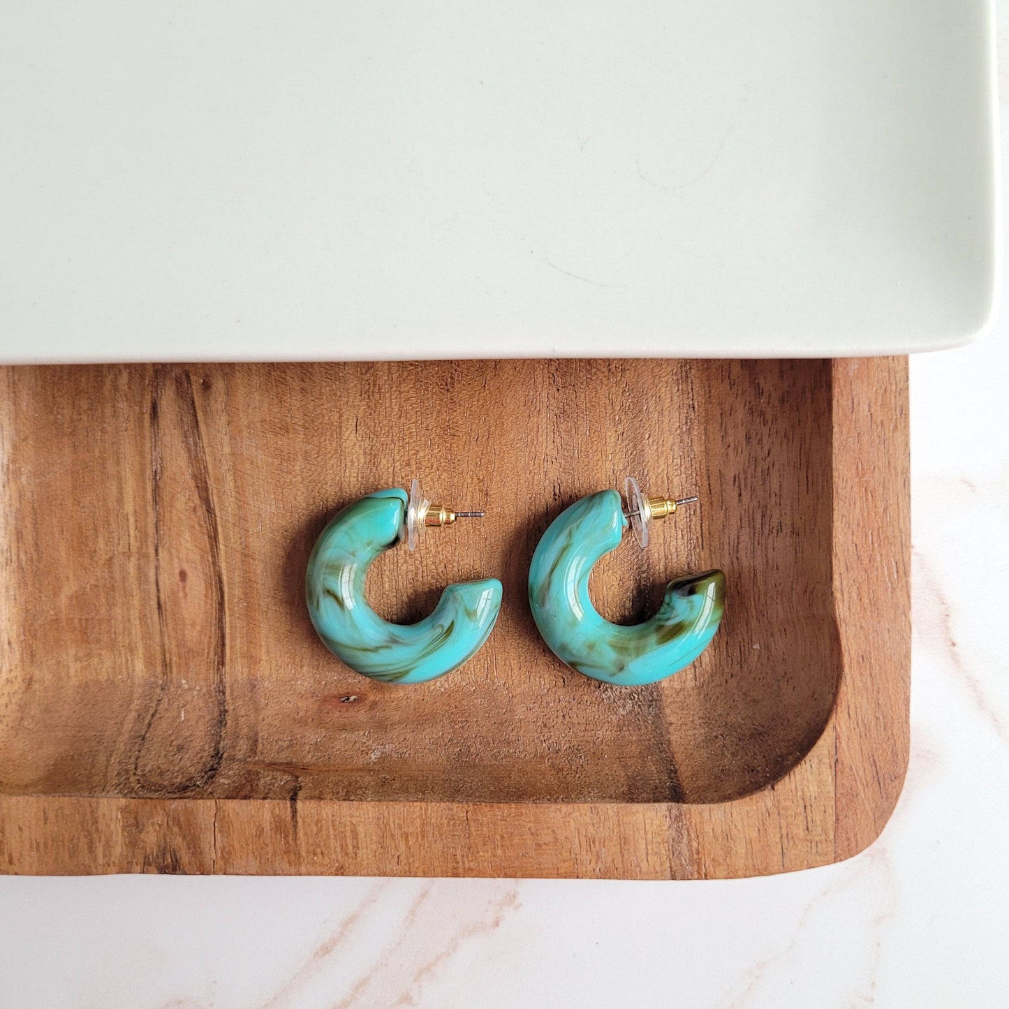 Turquoise Chloe Hoops