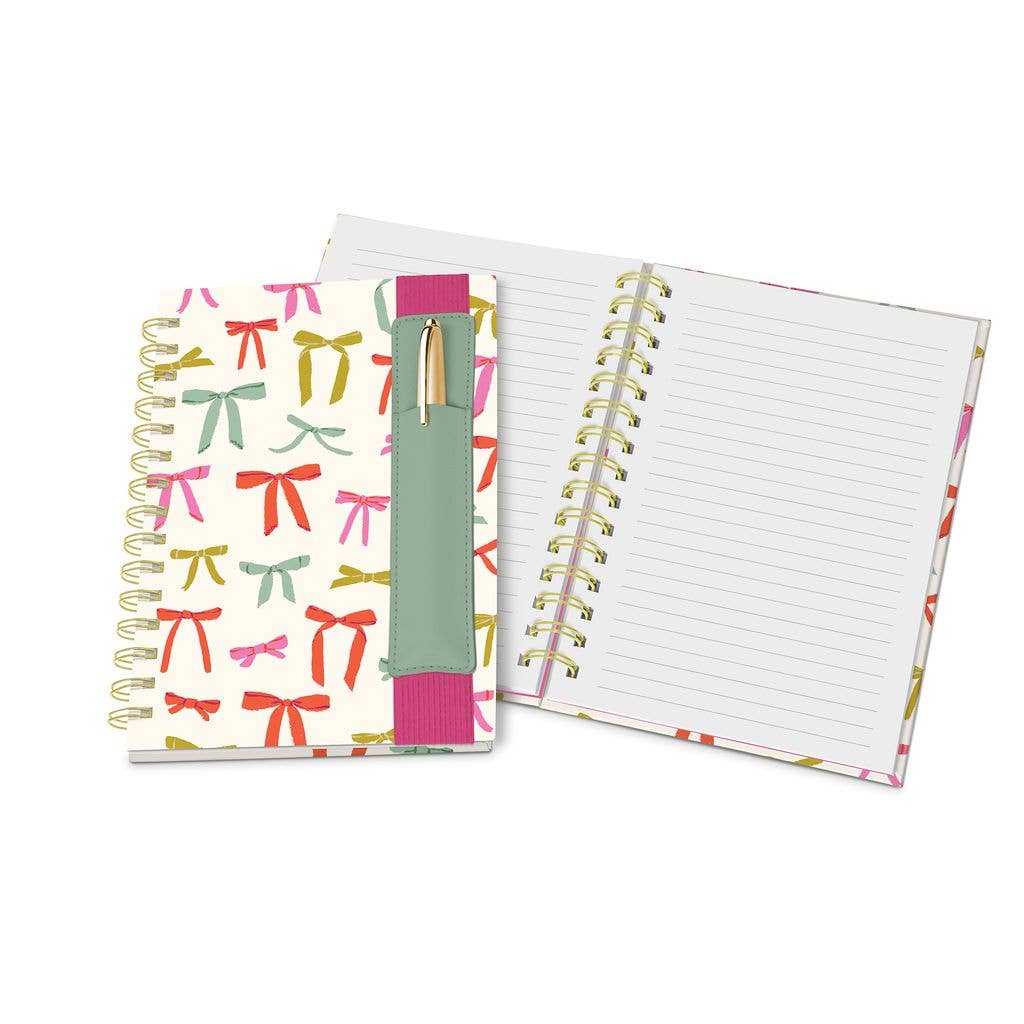 It Notebook Put a Bow on It Oliver Notebook with Pen Pocket – Poshture Boutique