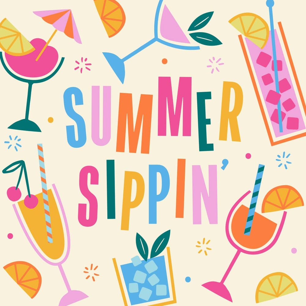 Summer Sippin Funny Cocktail Napkins