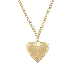 HART - Ribbed Heart of Gold Necklace