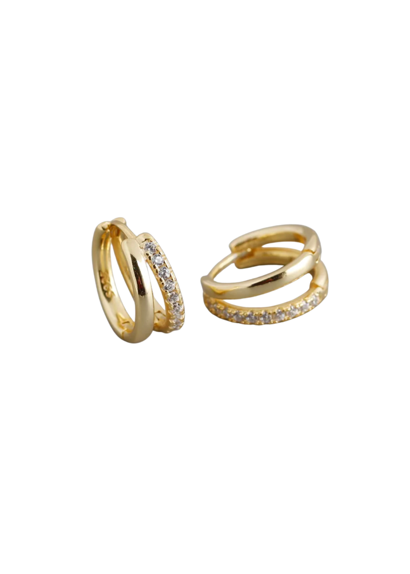 Hjane Jewels - Pave Double Mini Huggies