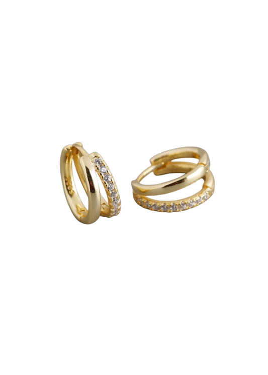 Hjane Jewels - Pave Double Mini Huggies