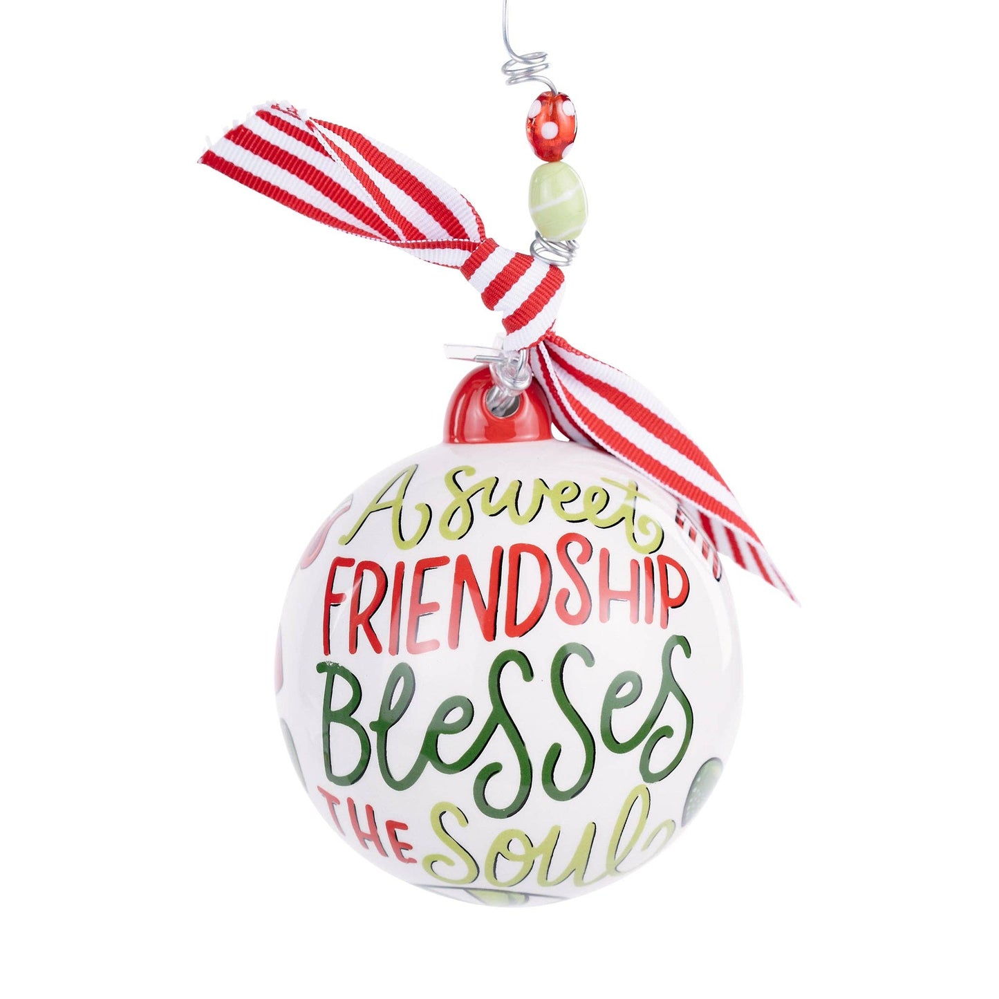 Sweet Friendship Blesses The Soul Holiday Ornament