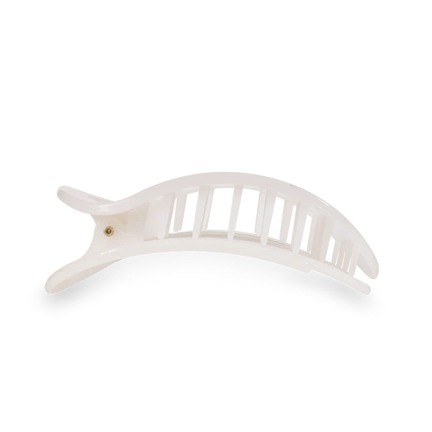 Flat Round Clip Coconut White