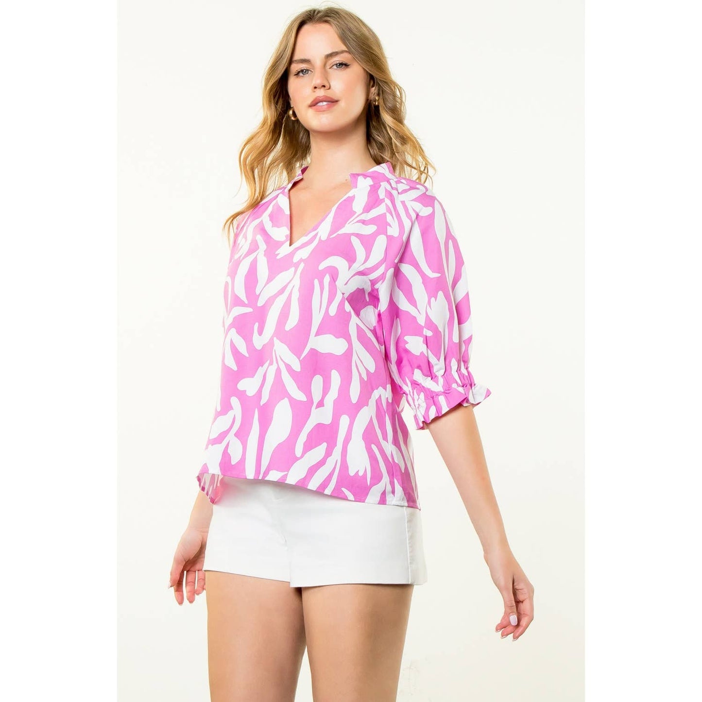 V-Neck Abstract Top