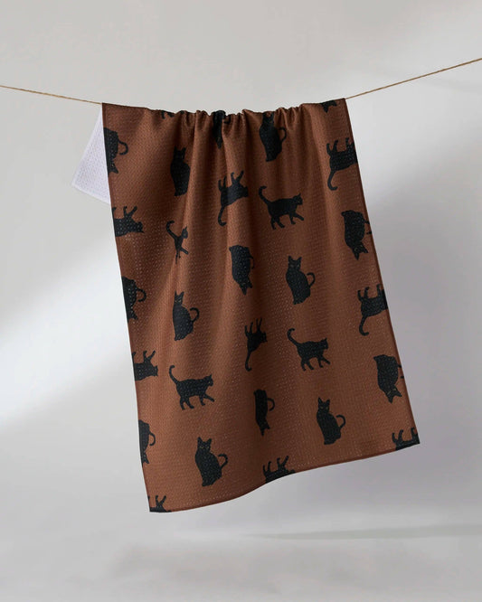 Geometry - Witch's Cat Tea Towel