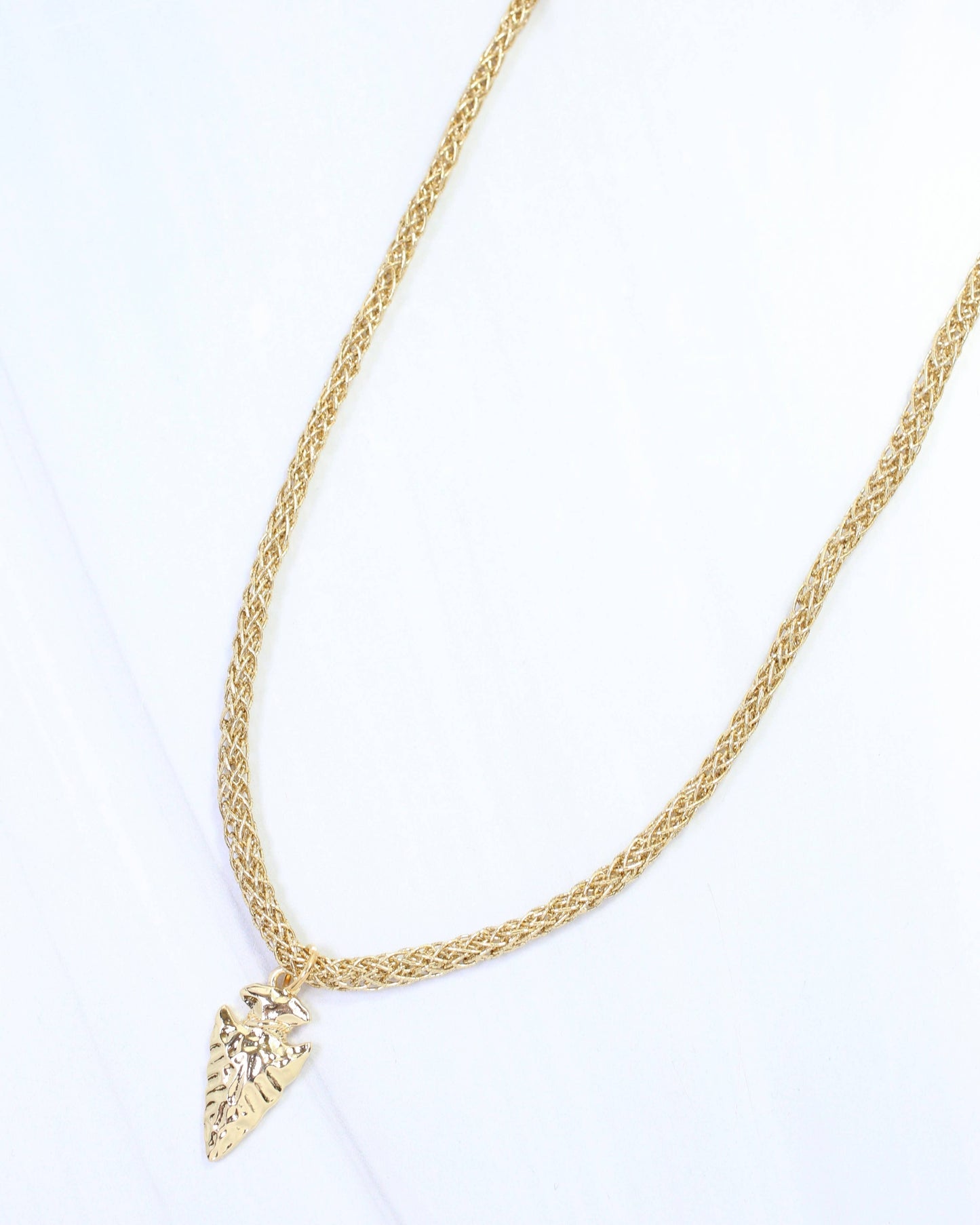 Corie Cord Necklace Arrow Gold