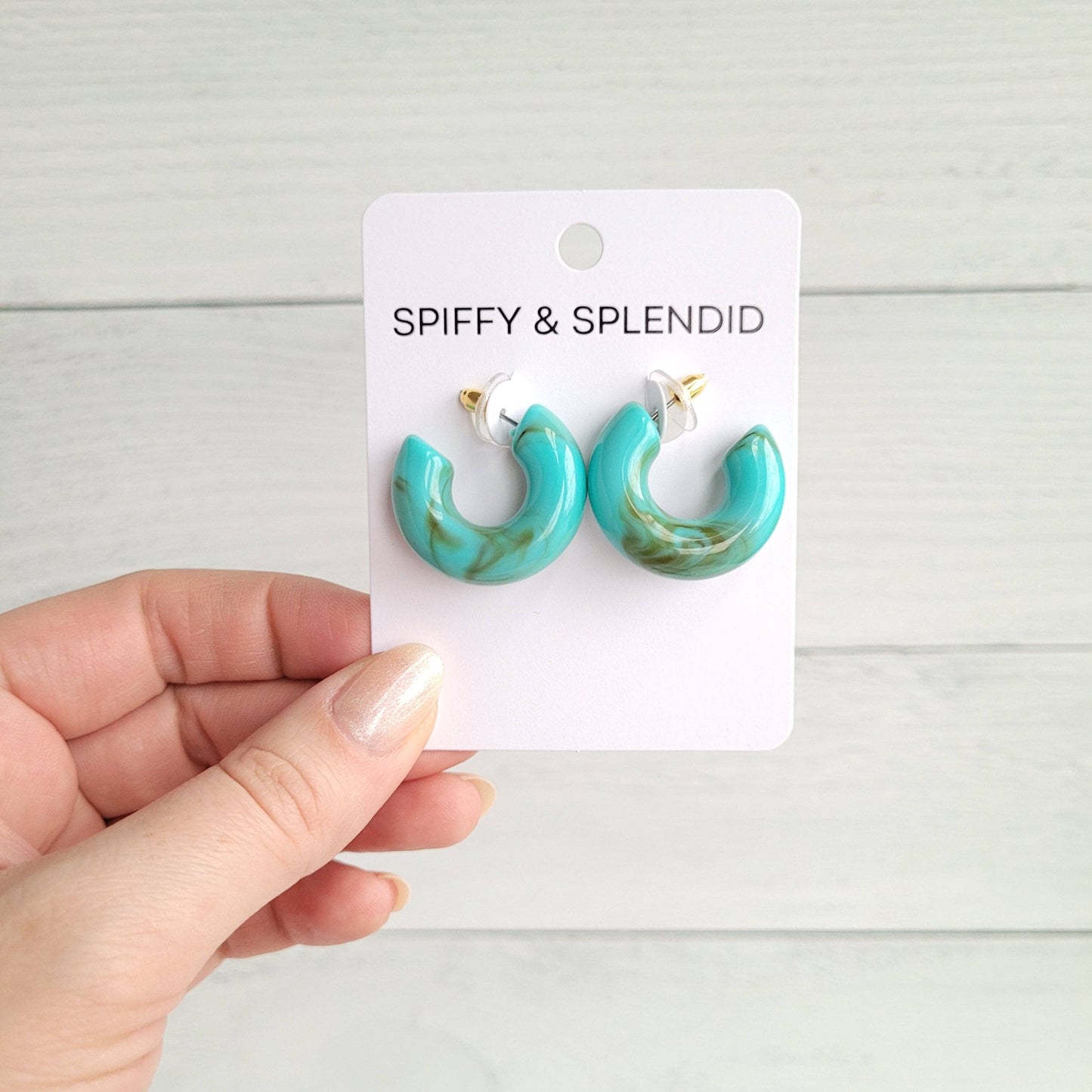Turquoise Chloe Hoops