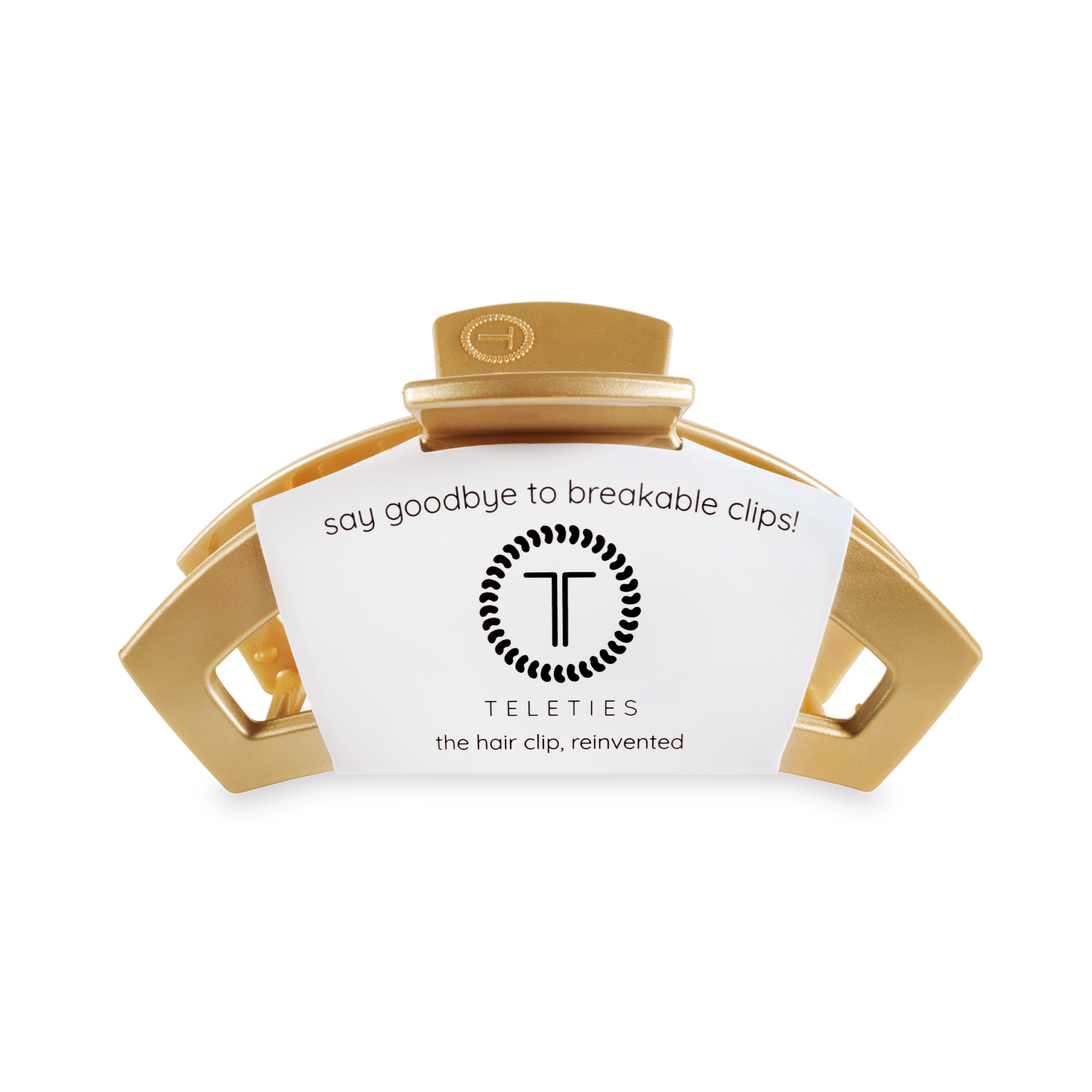 TELETIES - Open Hair Clip | Medium | Champagne Toast