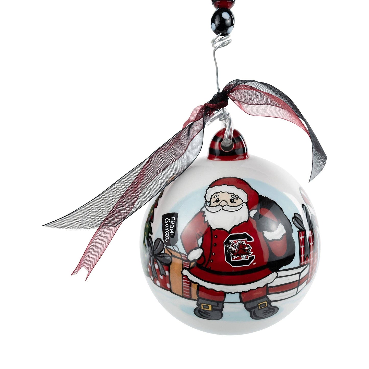 Glory Haus - Merry Christmas South Carolina Santa Ornament - Holiday Deco