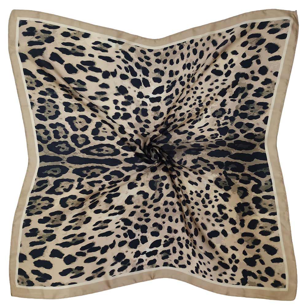 Bold Leopard Print Square Scarf