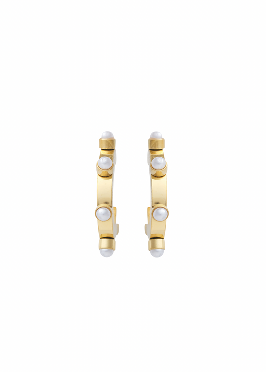 Hjane Jewels - Belle Pearl Hoops Hypoallergenic Water Resistant