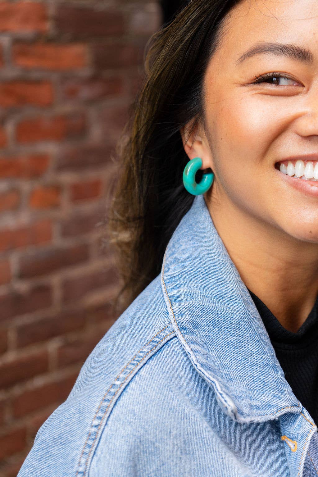 Turquoise Chloe Hoops