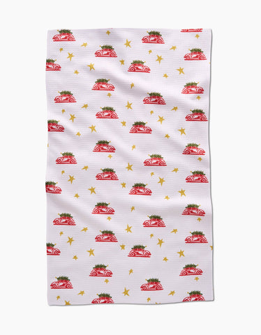 Geometry - Christmas Bug Tea Towel
