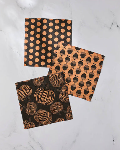 Geometry - Autumn Noir Dishcloth Set