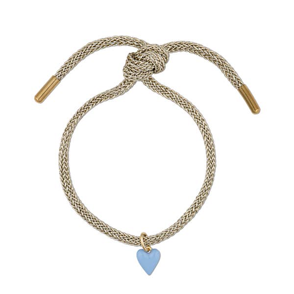 HART - Gold Lurex Bracelet with Blue Mini Heart