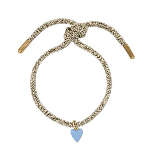 HART - Gold Lurex Bracelet with Blue Mini Heart
