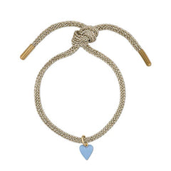 HART - Gold Lurex Bracelet with Blue Mini Heart
