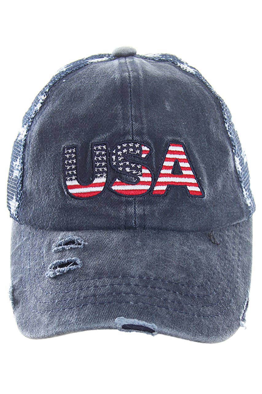 USA American Flag Theme Baseball Cap