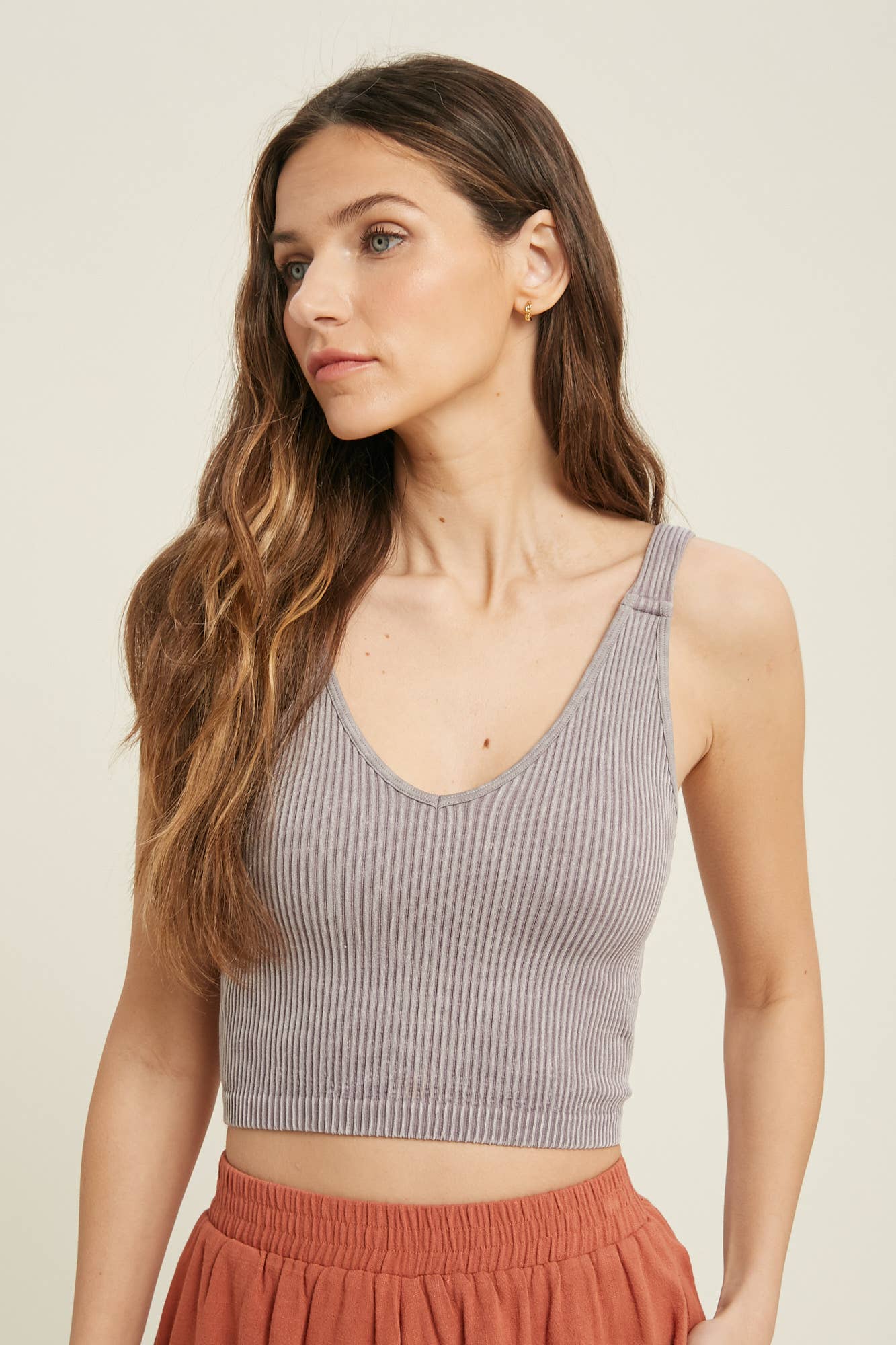 Padded Seamless Ribbed Bralette