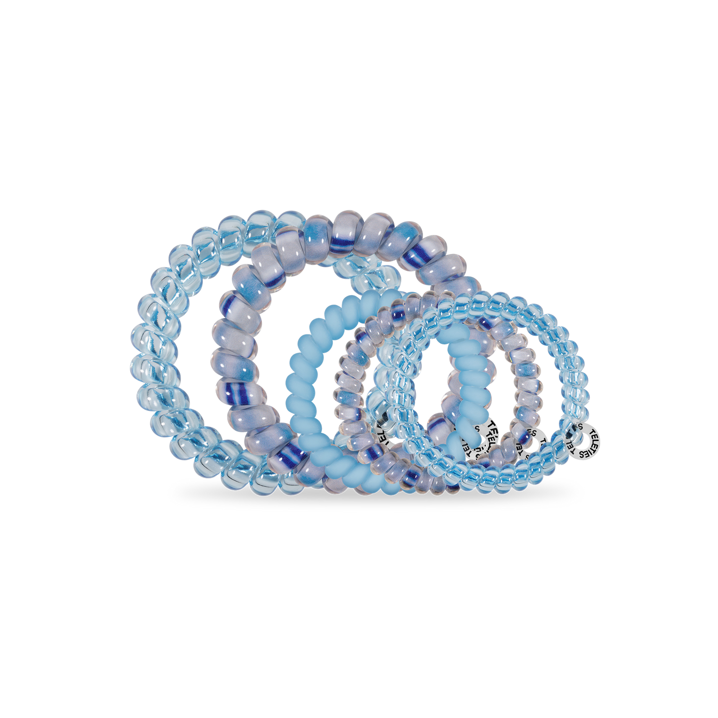 TELETIES - Spiral Hair Coils | Mix Pack | Blue Lagoon