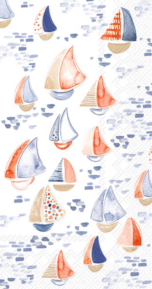 Nantucket Sailboat Paper Guest Towels