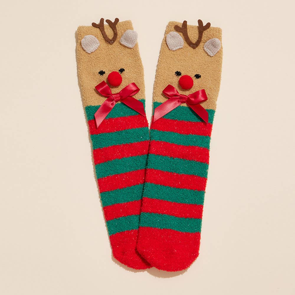 4 Pairs - Santa Reindeer Christmas Bundle Gift Socks Set