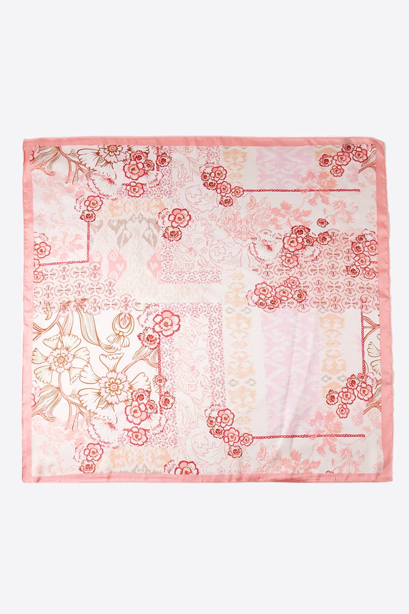 Abstract Floral Print Bandana