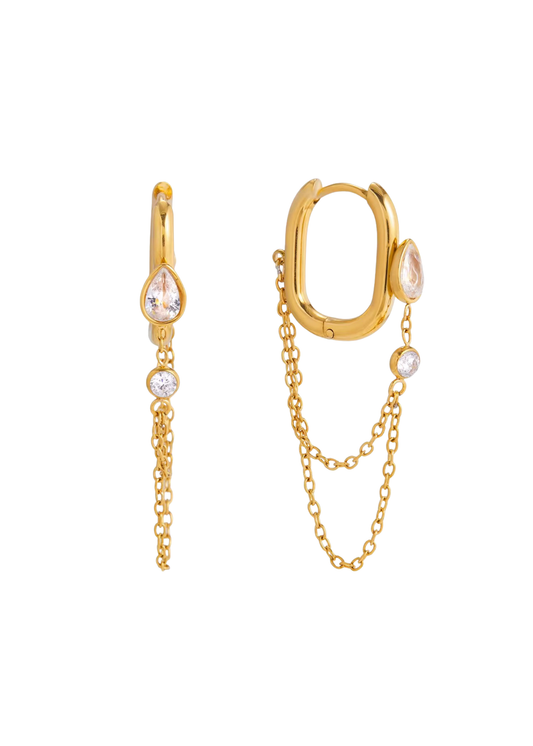 Hjane Jewels - Motley Chain Huggie Hoops