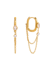 Hjane Jewels - Motley Chain Huggie Hoops