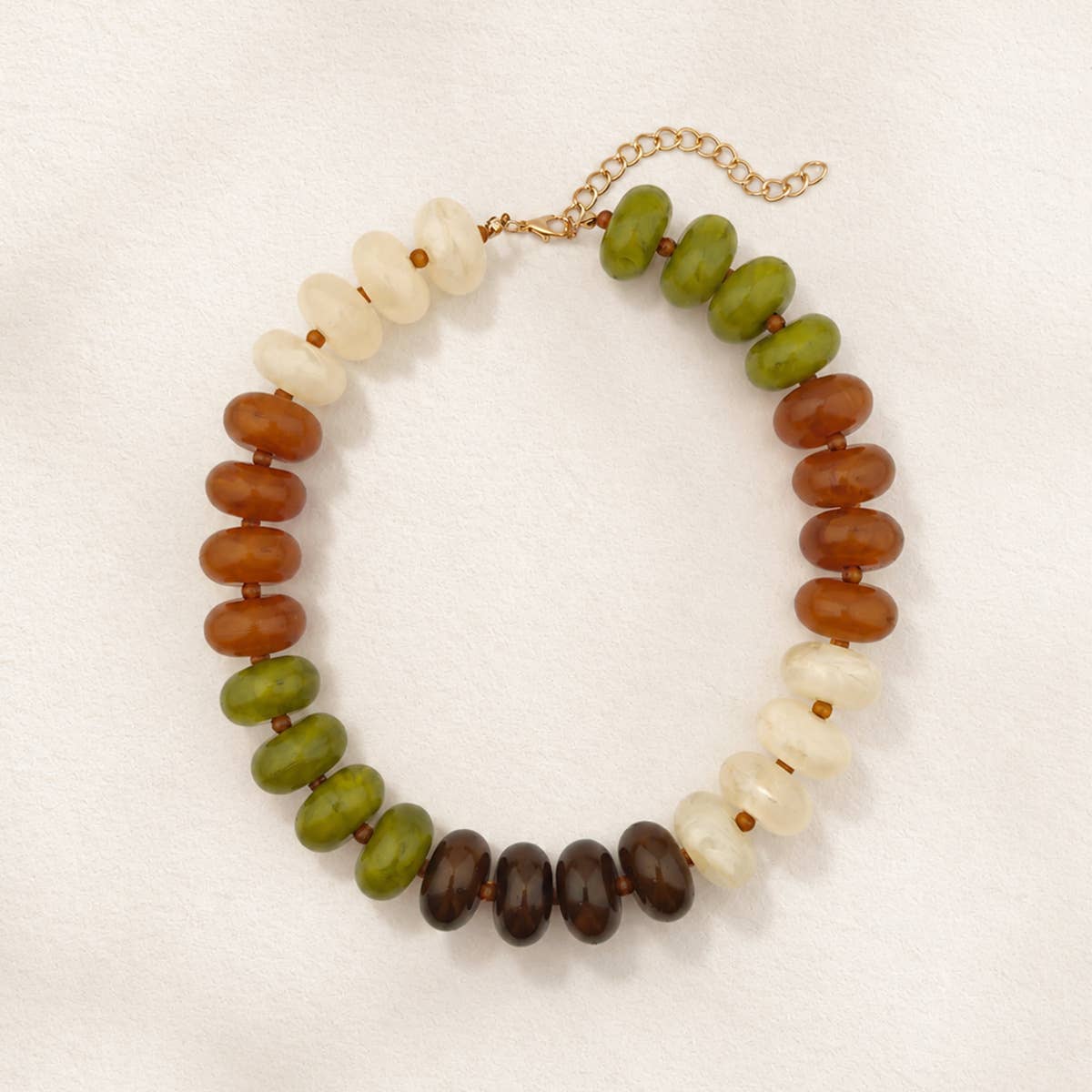 Color Block Chunky Bead Necklace