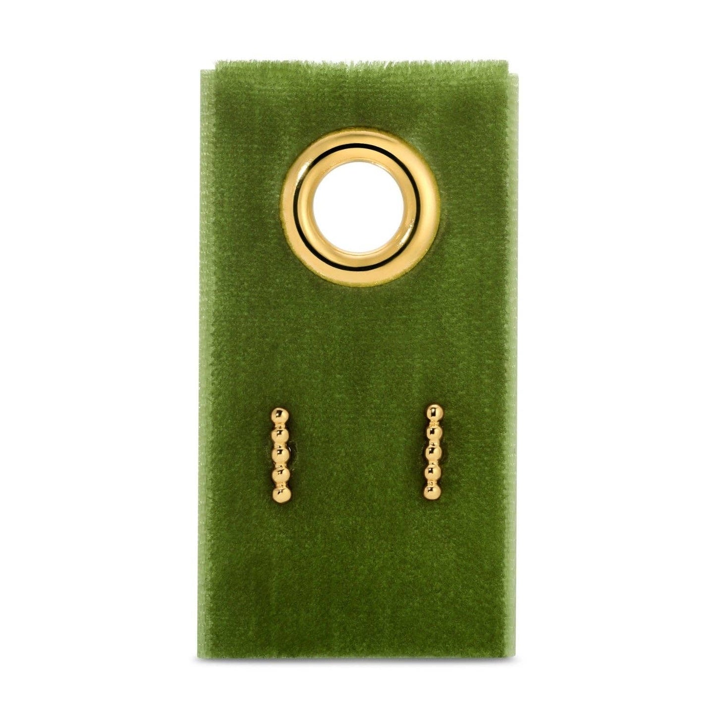 Dot Bar Studs On Velvet Tag