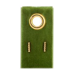 Dot Bar Studs On Velvet Tag