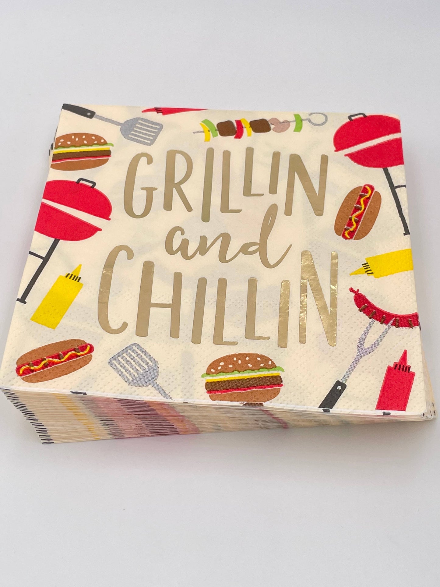 Grillin and Chillin Funny Cocktail Napkins