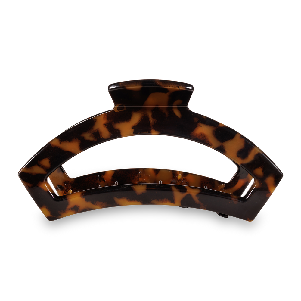TELETIES - Open Hair Clip | Large |  Tortoise