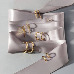 Graduating Textured Hoops