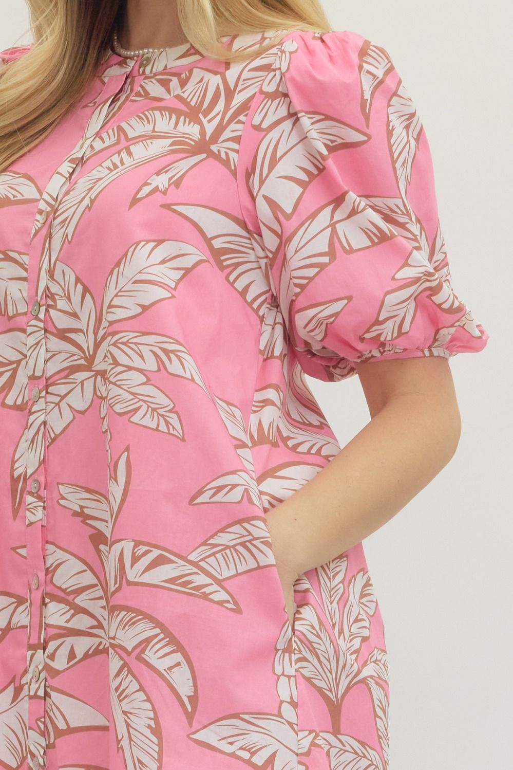 Botanical Print Mini Dress