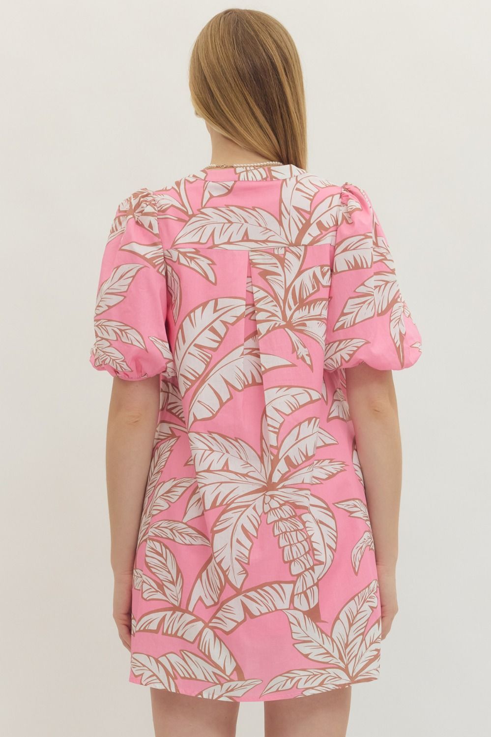 Botanical Print Mini Dress