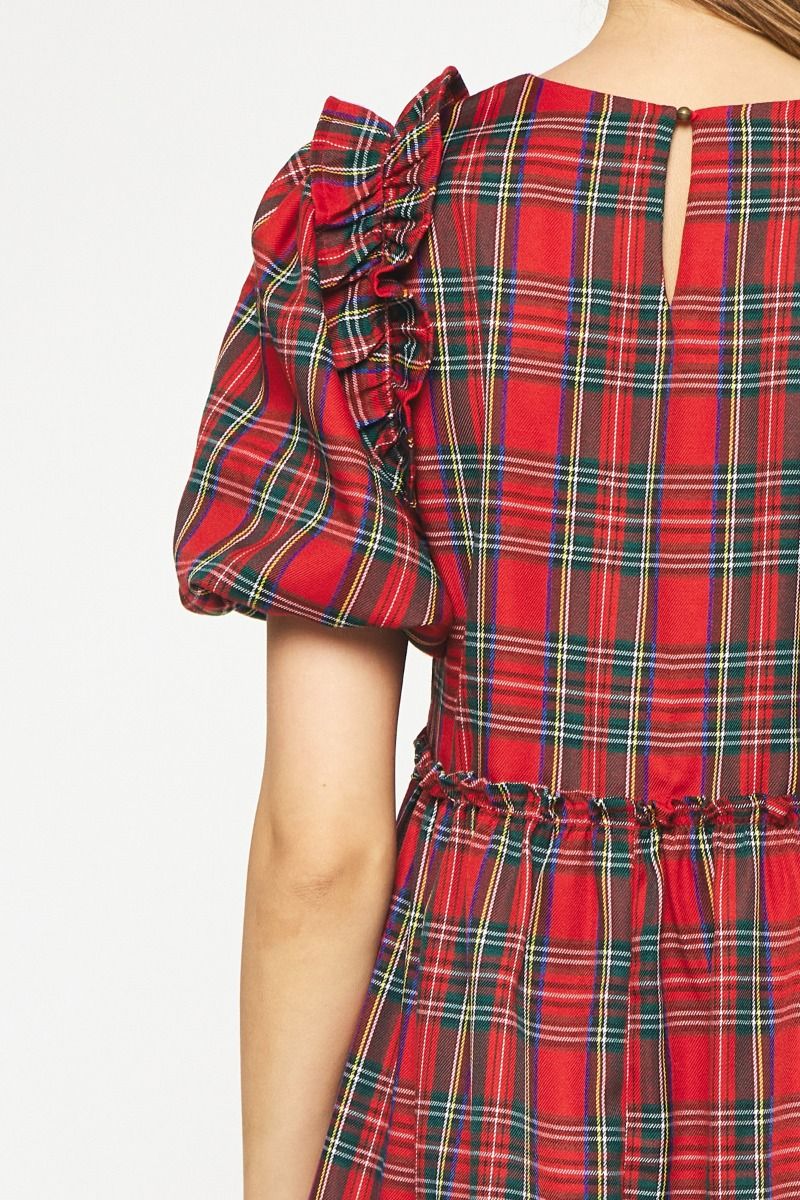 All The Memories Red Plaid Dress