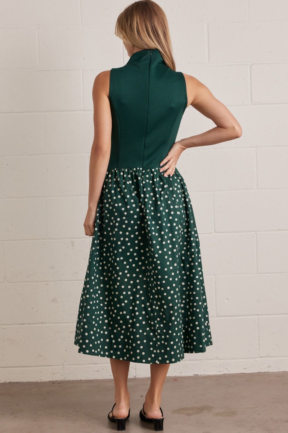 Polka Dot Midi Dress