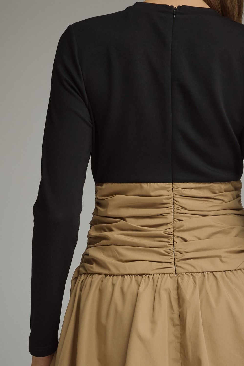Knit bodice & Contrasting Woven Skirt