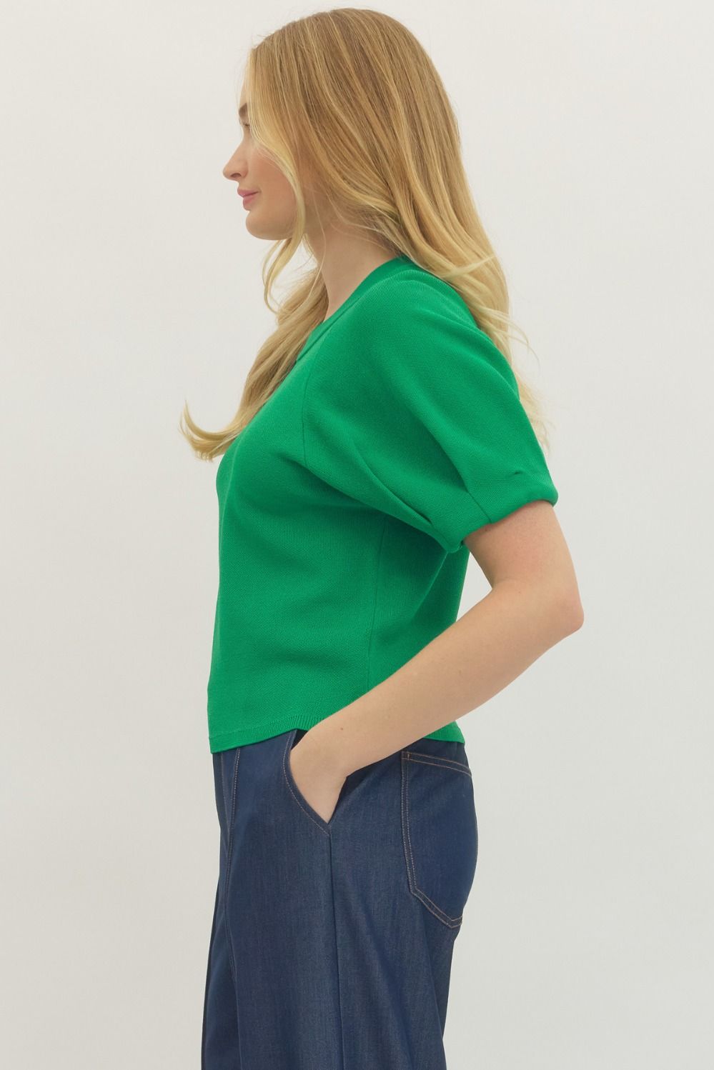 Knit Crew Neckline Top