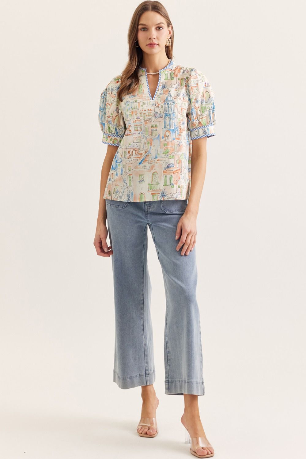 Illustrated Novelty Print Top