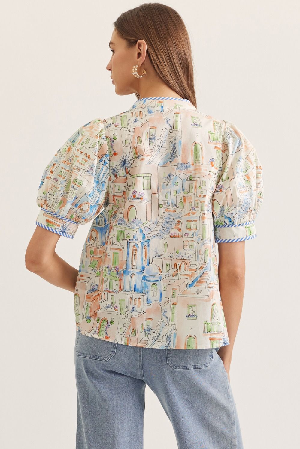 Illustrated Novelty Print Top