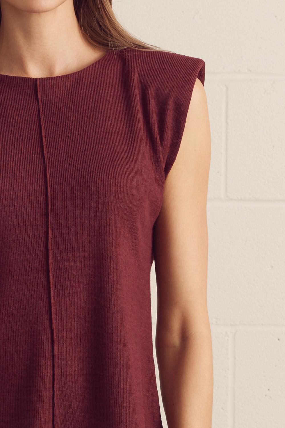 Cap Sleeve Tank Top Garnet