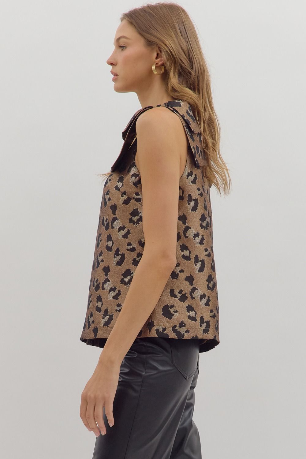 Leopard Layered Flap Tank