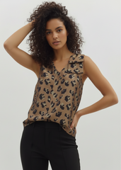Leopard Layered Flap Tank